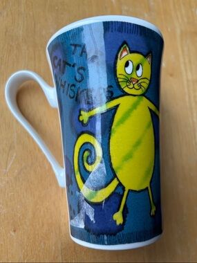 Roy Kirkham Crazy Cats bone china mug